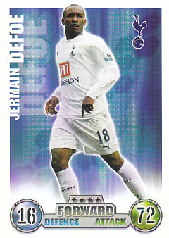 Jermain Defoe Tottenham Hotspur 2007/08 Topps Match Attax #287